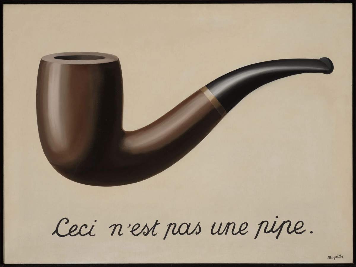 foto com cor. A Traição das Imagens (1928–1929), de René Magritte - metrópoles
