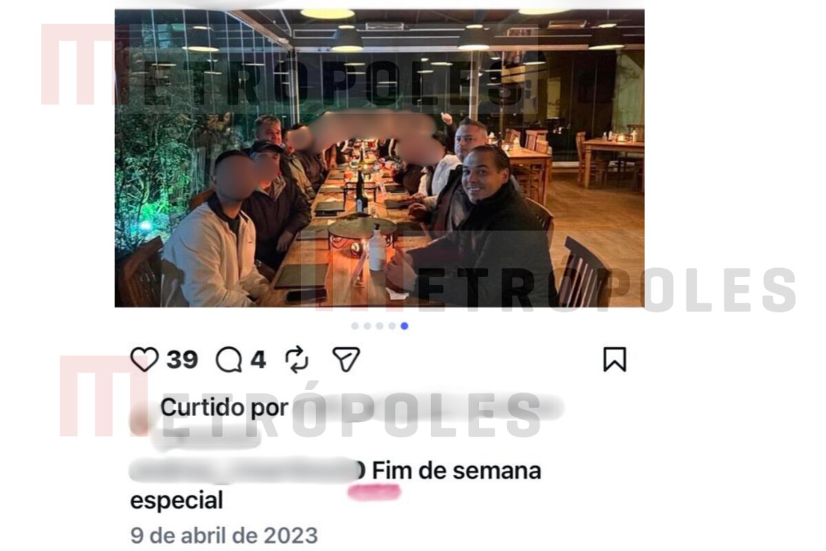 Coronel manteve amizade com operador do PCC mesmo após operação 23 Coronel e dupla apontada por envolvimento com o crime dividem a mesma mesa