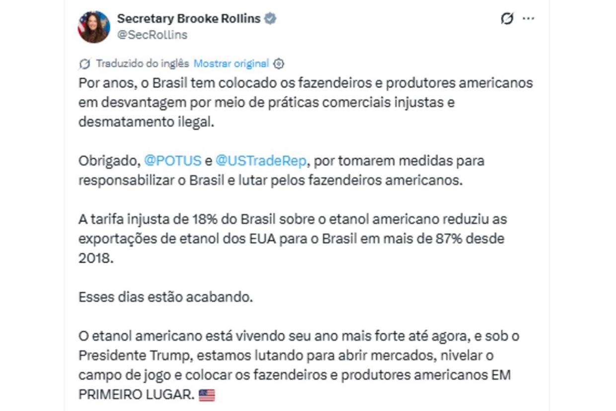 Secretária de Agricultura dos Estados Unidos