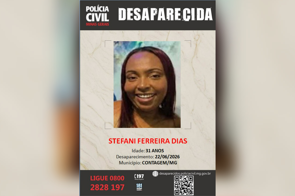 Stefani Ferreira Dias, desaparecida em Contagem MG