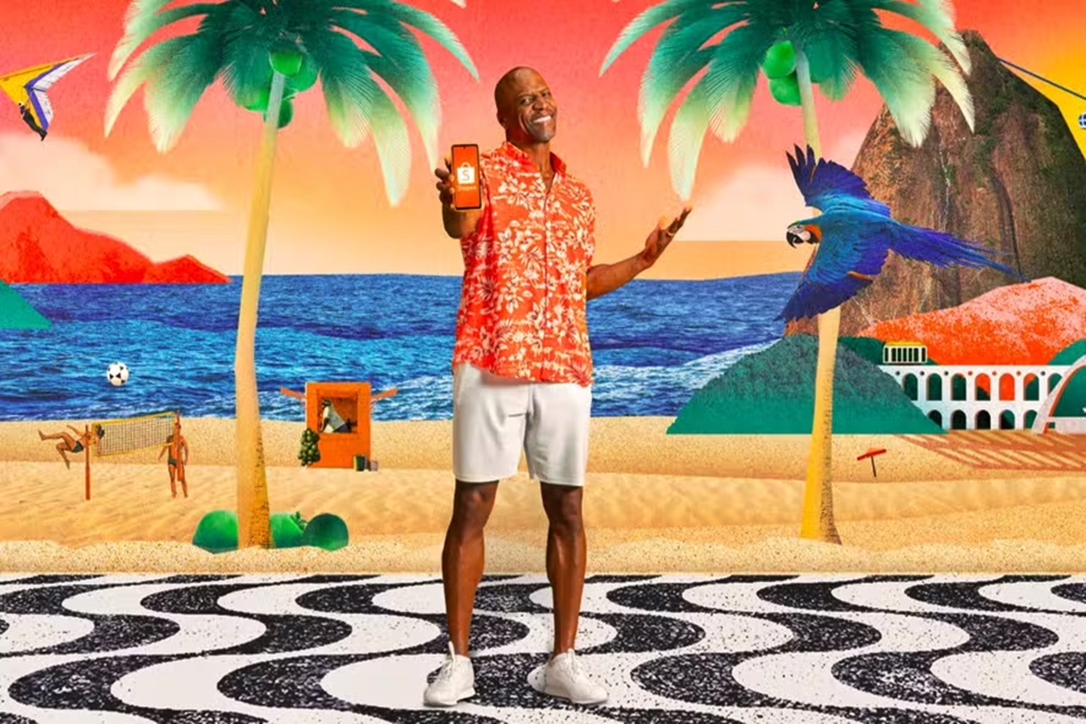 Terry Crews em campanha da Shopee