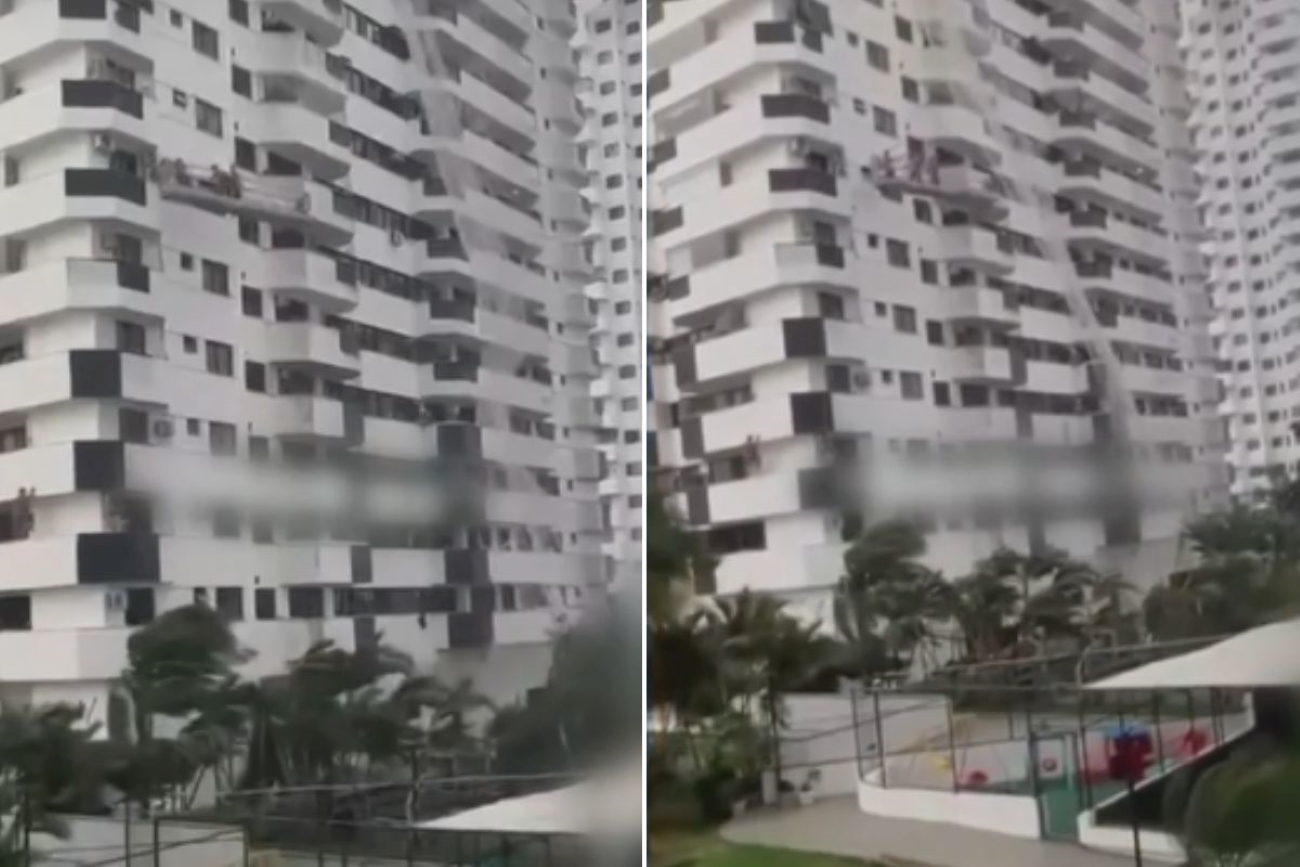 Ventania de 100 km/h foi intensificada por forte queda de temperatura