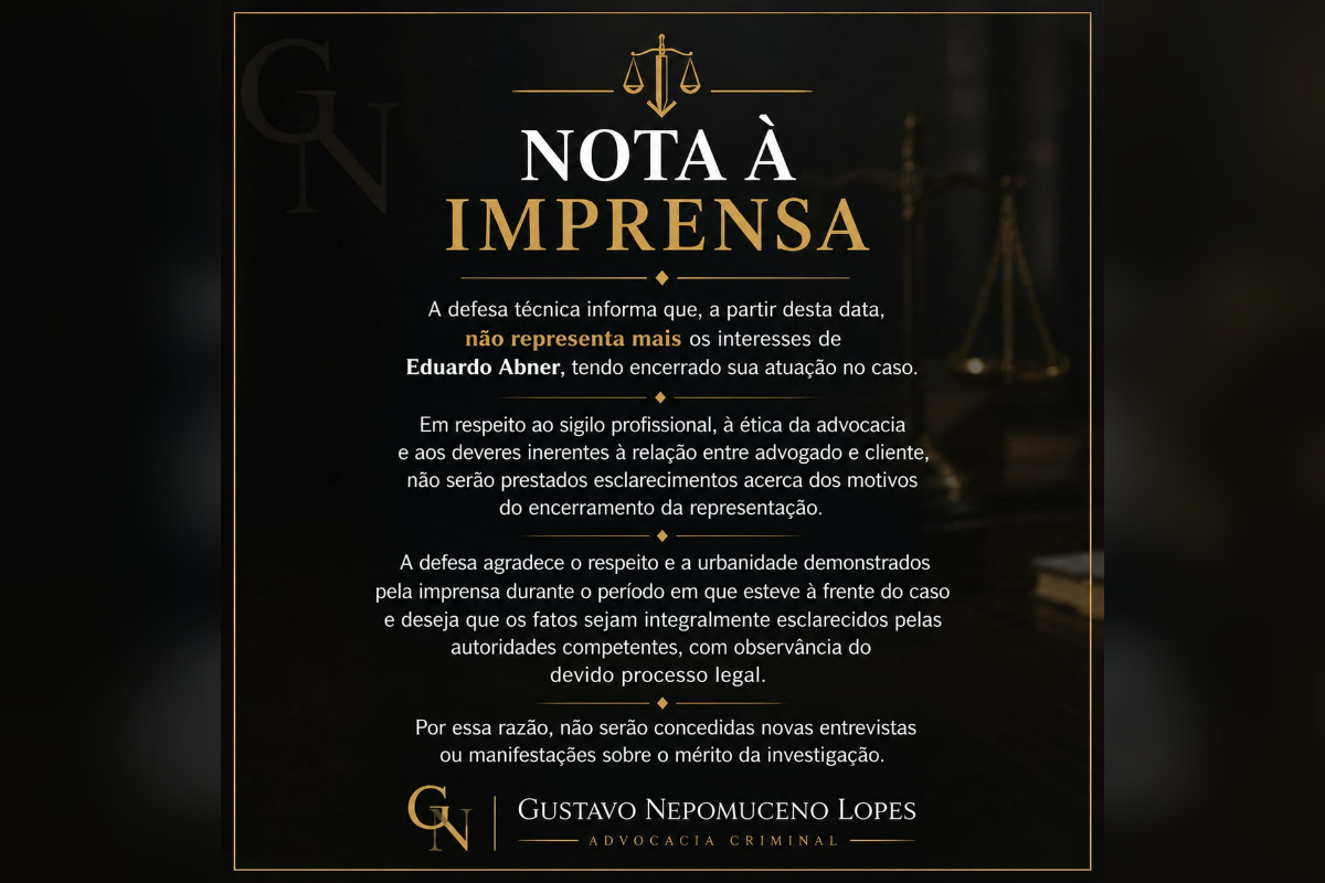 Nota de advogado que defendia sargento que matou capitão em BH