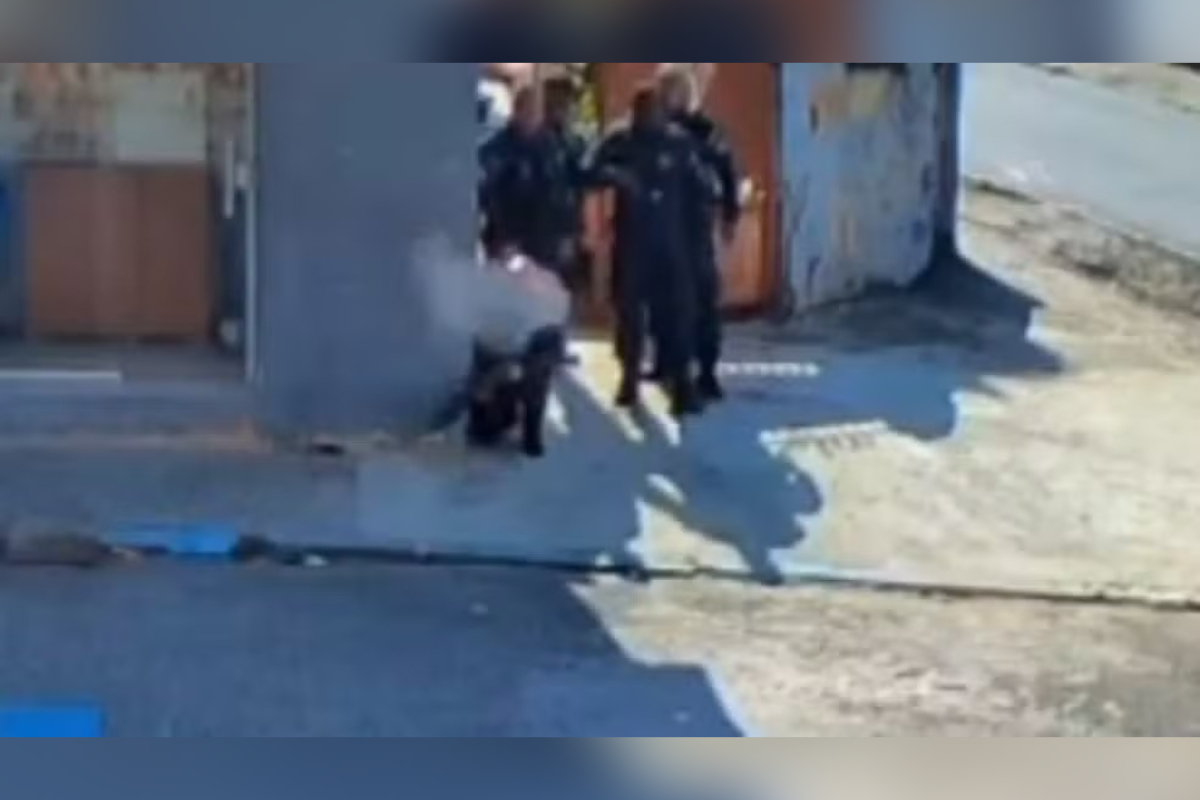Imagem vinculada ao feed original: Imagem mostra tiro passando a centímetros da cabeça de PM no Rio