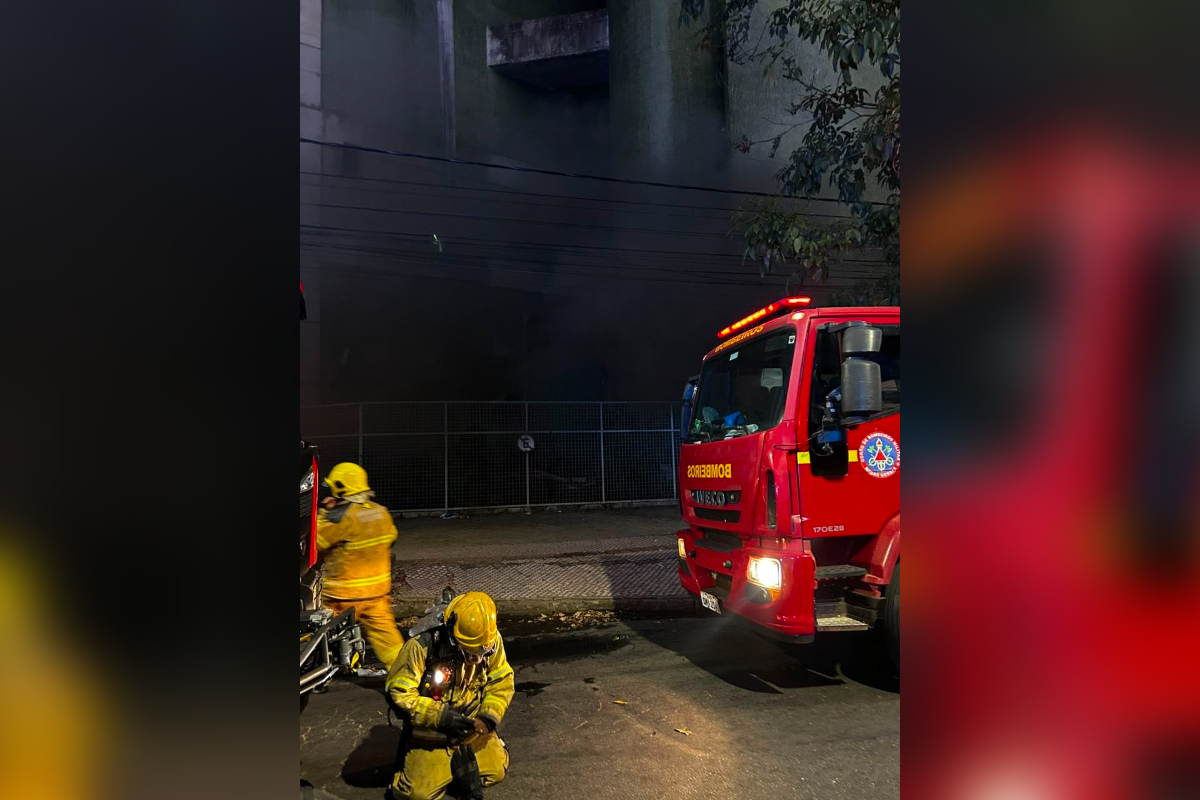 incêndio prédio Oi em BH