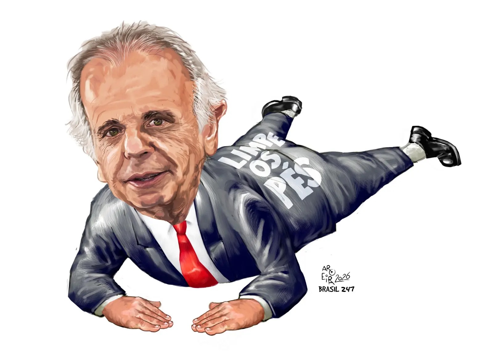 Aroeira e sua nova charge que satiriza a atualidade