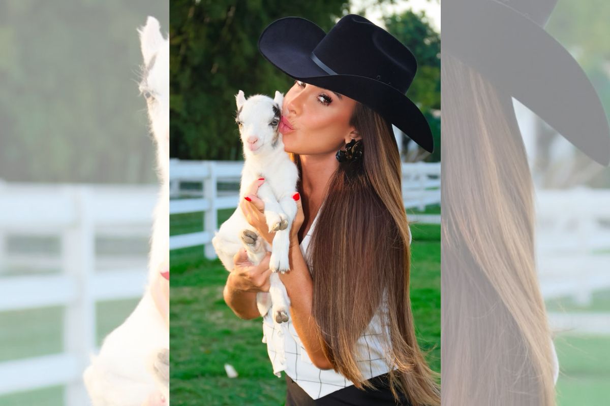 Nicole Bahls em seu sítio