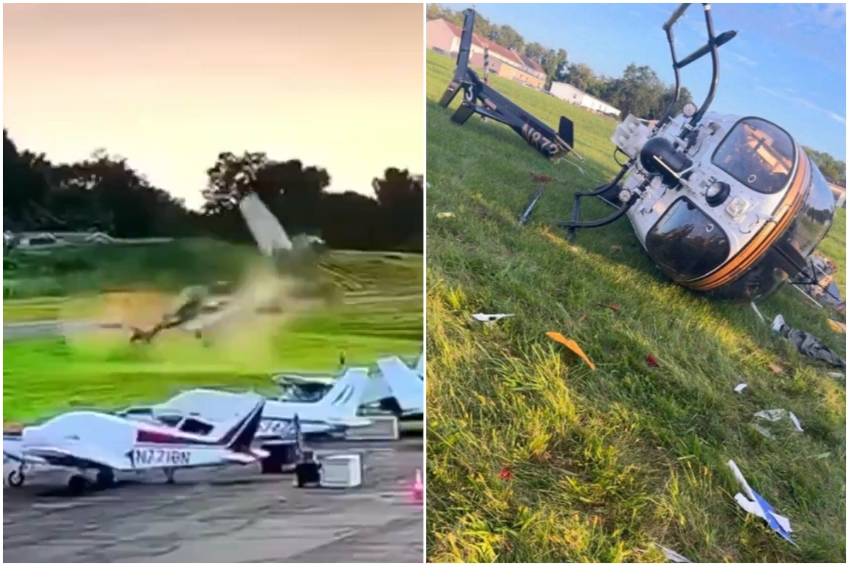 Avião e helicóptero da polícia colidem no ar nos EUA; piloto morre - QTU Questões do Universo