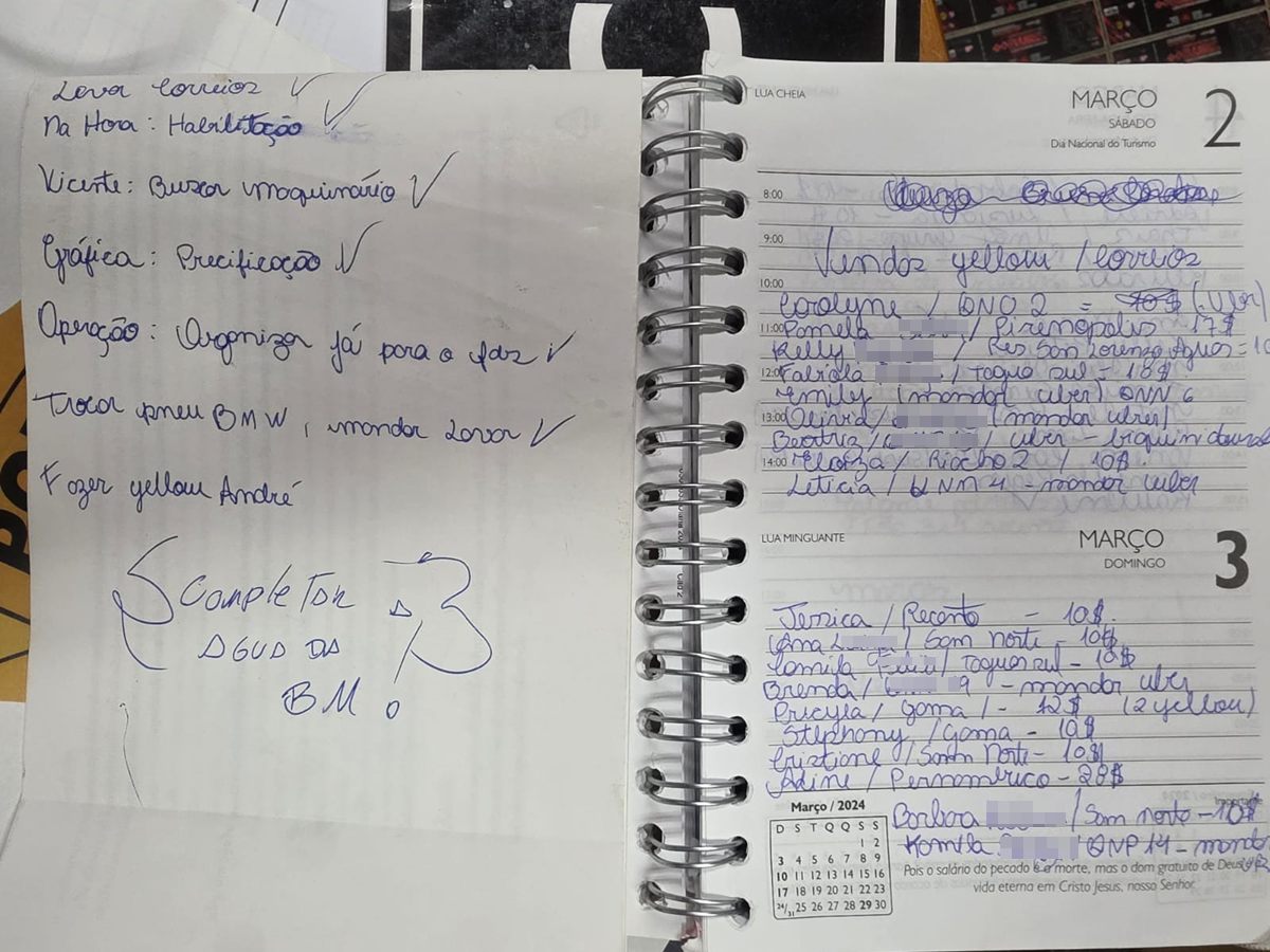 agenda de anotações