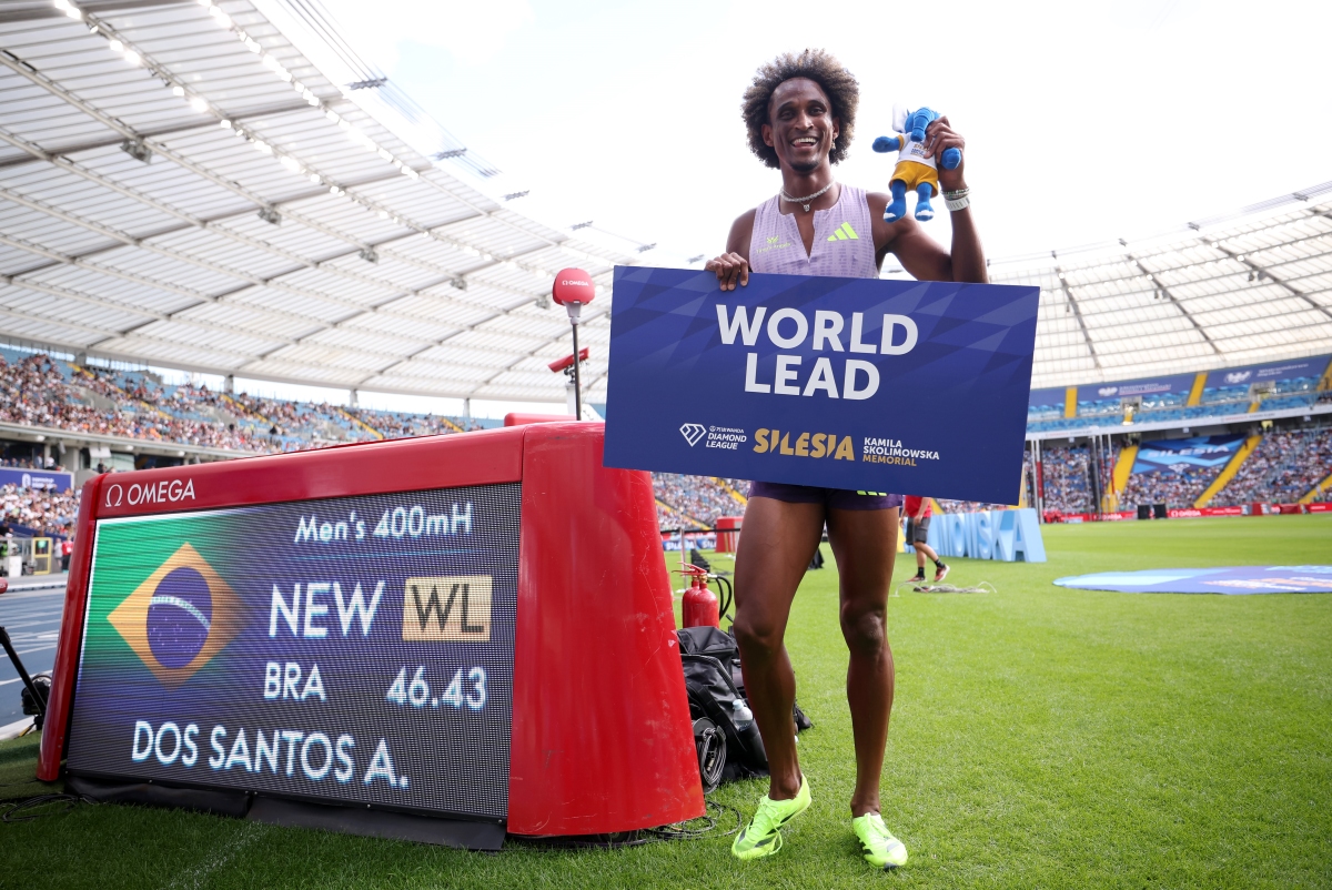 Alison dos Santos vence 400m com barreiras em etapa da Diamond League