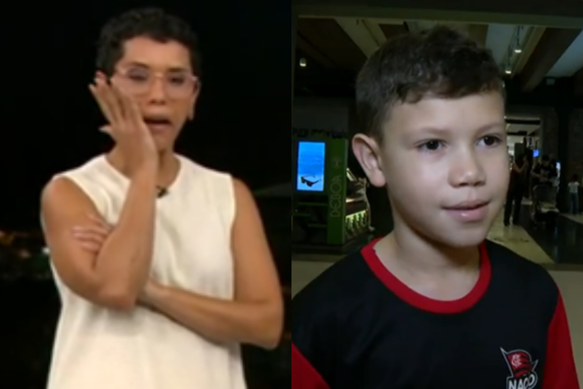 Apresentadora da Globo se emociona com homenagem de menino ao pai que faleceu