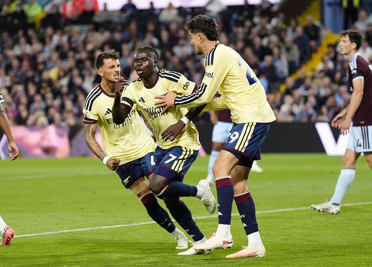 Com gol de Saka, Arsenal vence Aston Villa por 1 x 0 pela Premier League