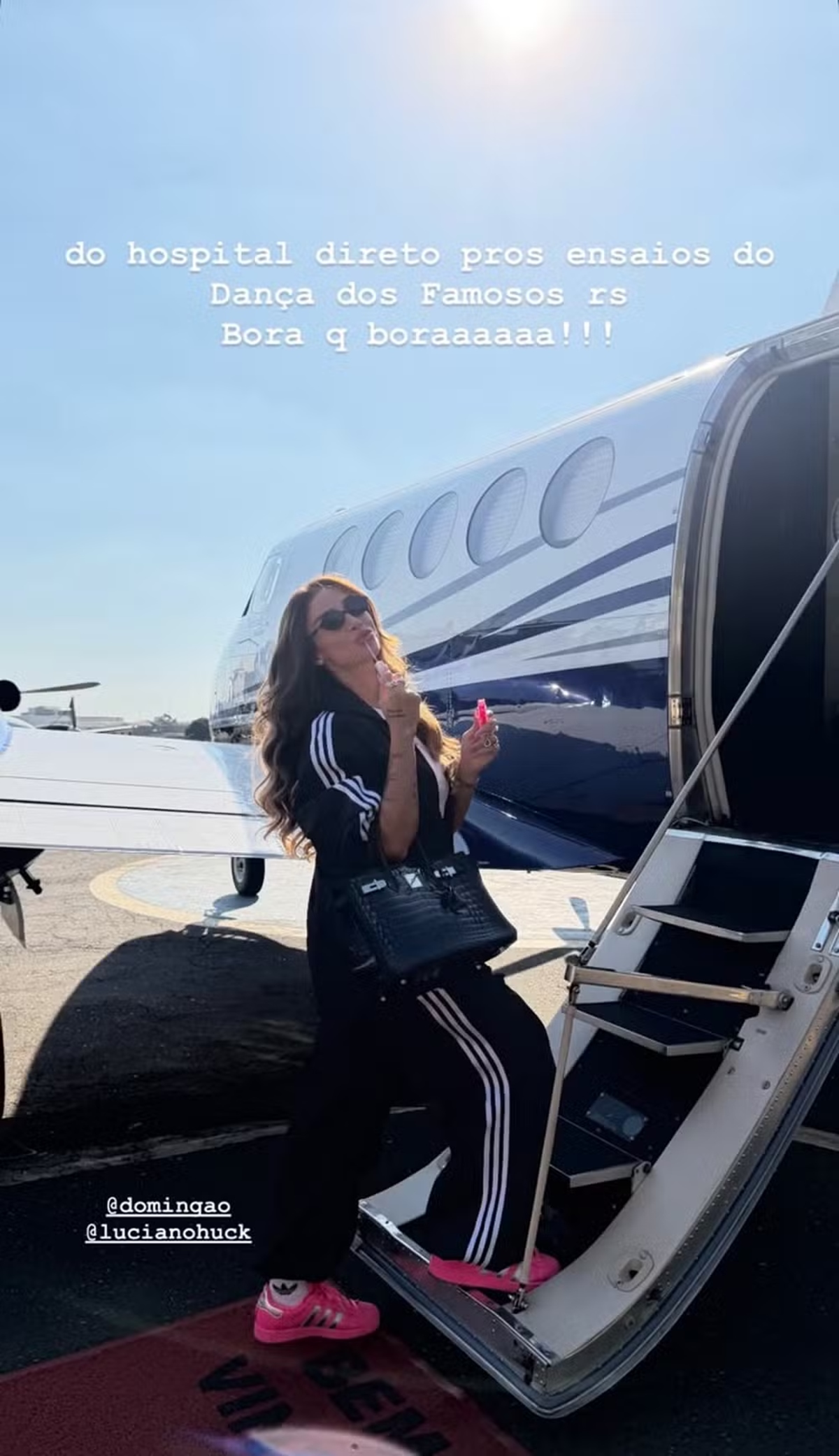 Bianca Andrade segue de avião para ensaio do Dança dos Famosos após alta hospitalar