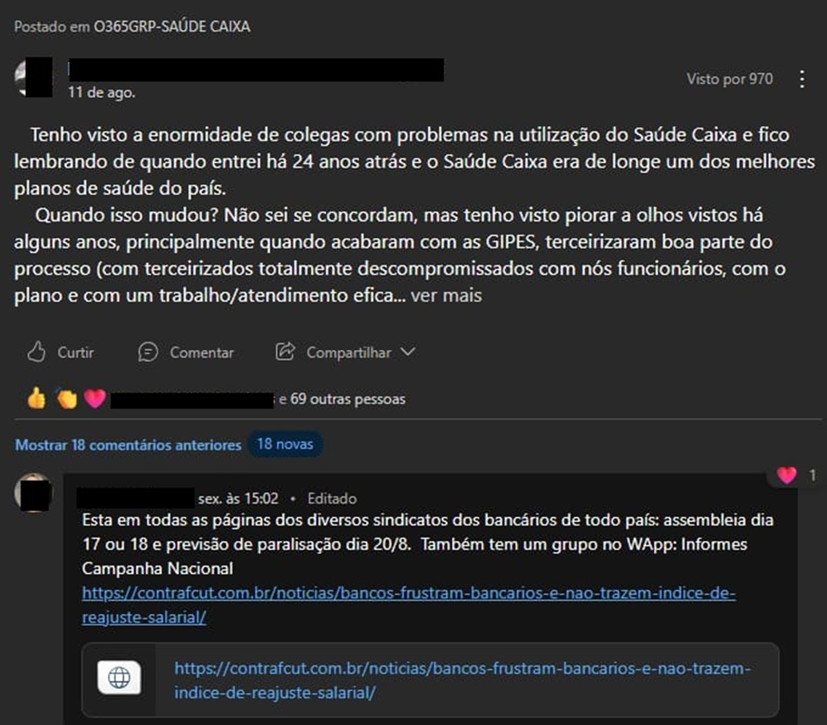 Funcionários da Caixa reclamam do plano de saúde