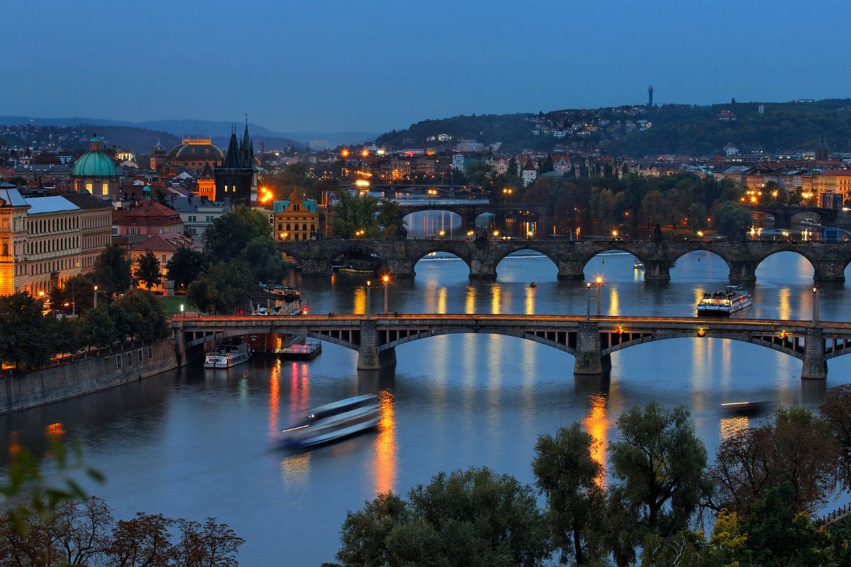 Vista panorâmica de Praga, na Tchéquia,