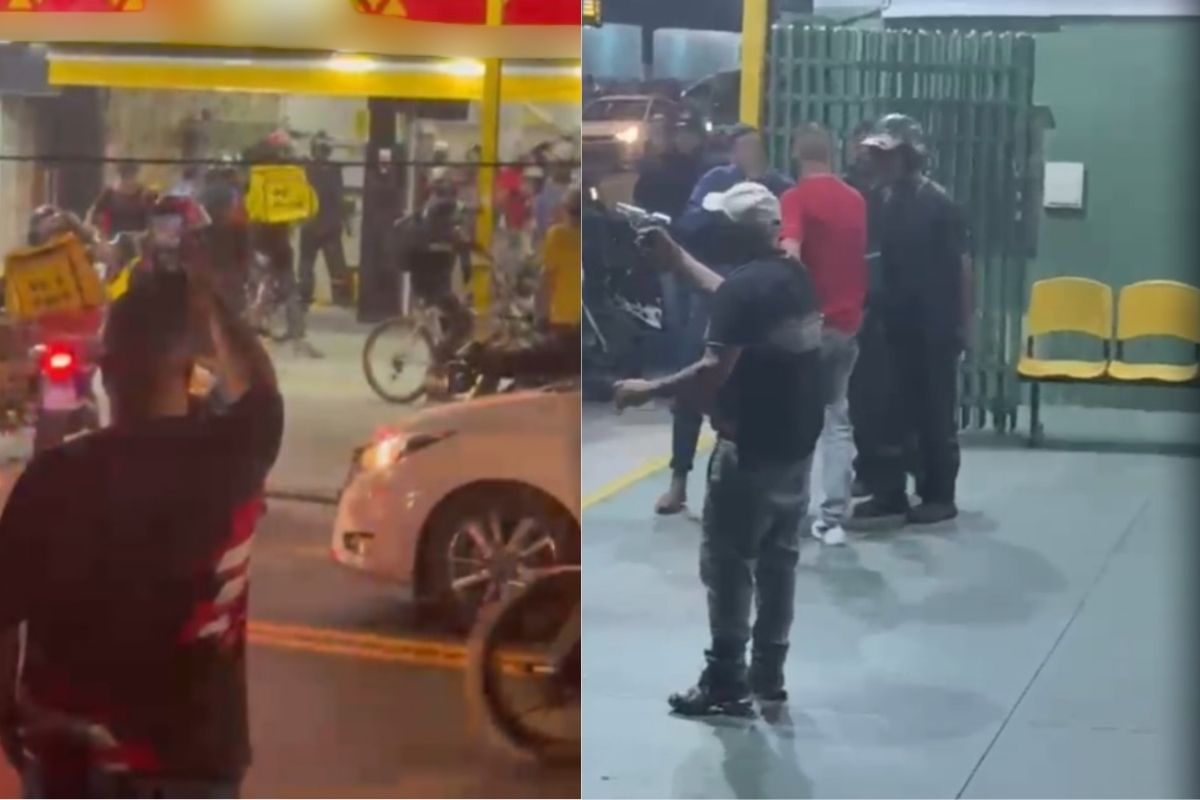 Tumulto entre motoboys e dono de pizzaria tem tiros e "capacetadas" - QTU Questões do Universo