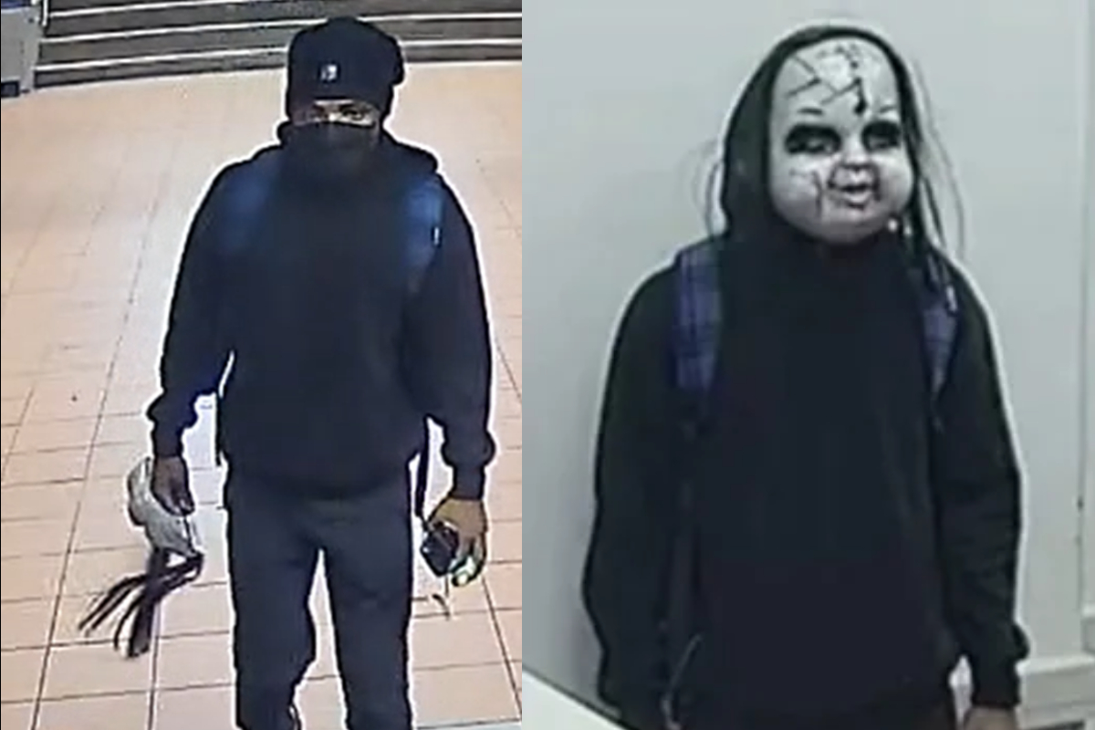 Homem com máscara de terror persegue mulheres nos EUA