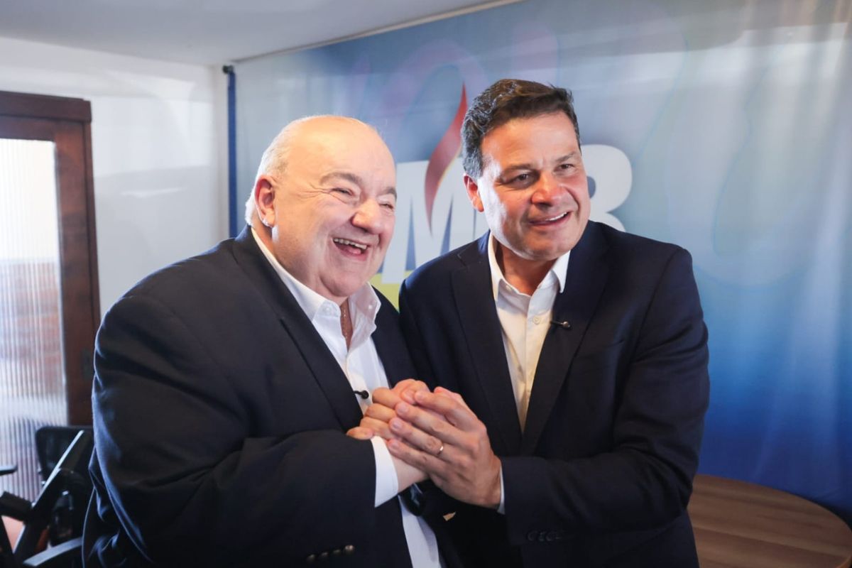 O ex-prefeito de Curitiba Rafael Greca (MDB) e o deputado federal Sandro Alex (PSD).