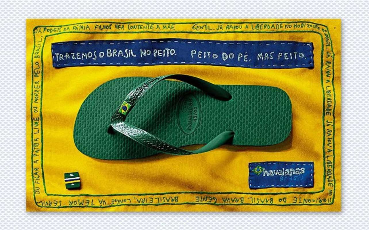 foto com cor. havaianas copa 1998 - metrópoles