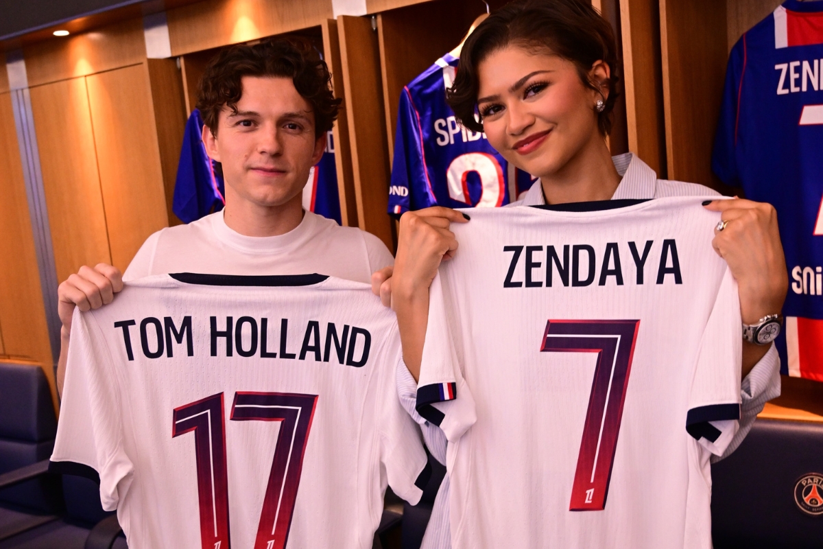 Tom Holland e Zendaya são recebidos com honras pelo PSG em Paris