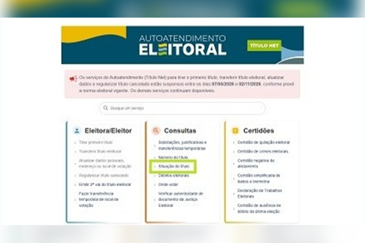 TSE título eleitor site