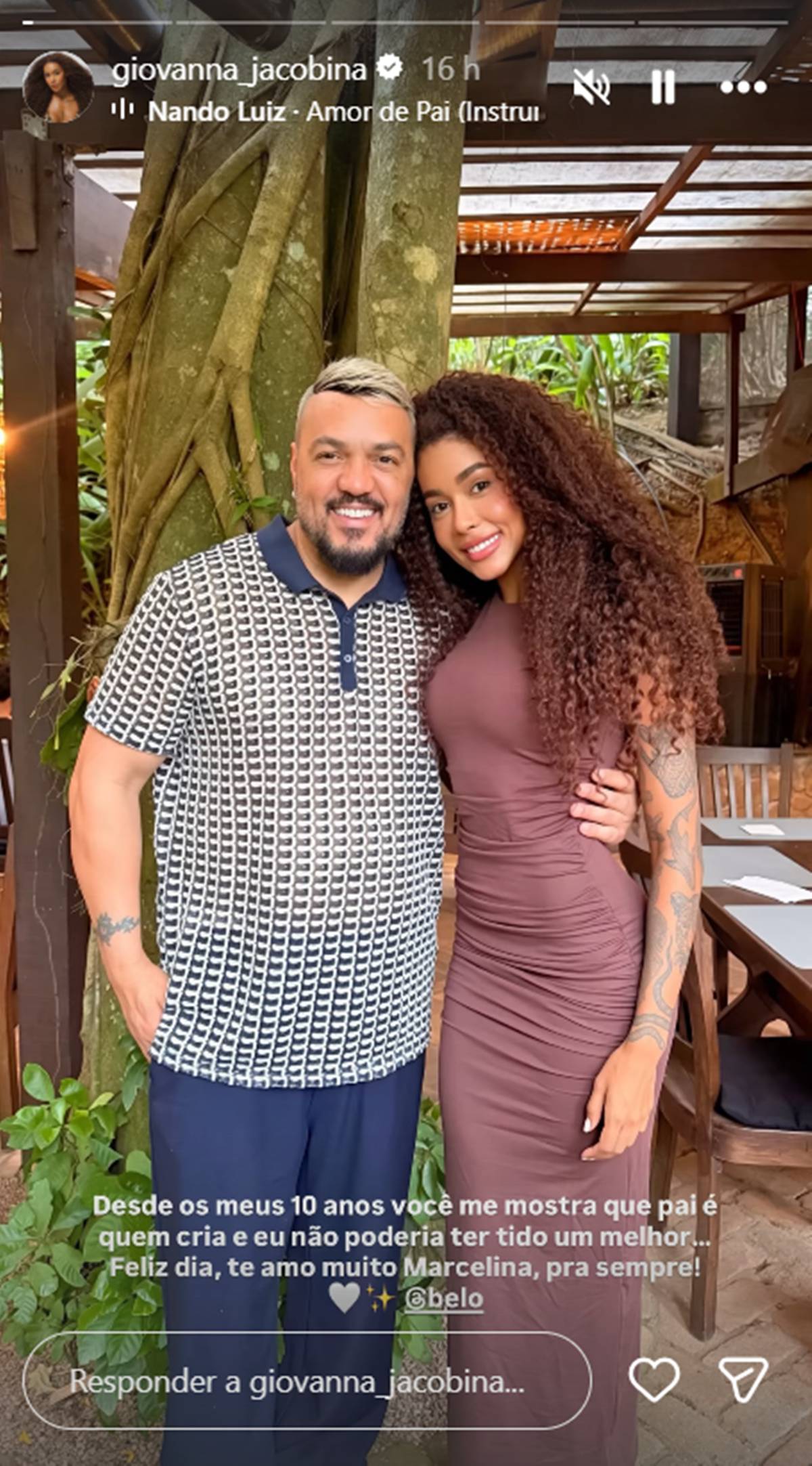 Giovanna Jacobina, irmã de Gracyanne que ficou conhecida após participar do BBB25, se declarou para o ex-cunhado, Belo - Metrópoles