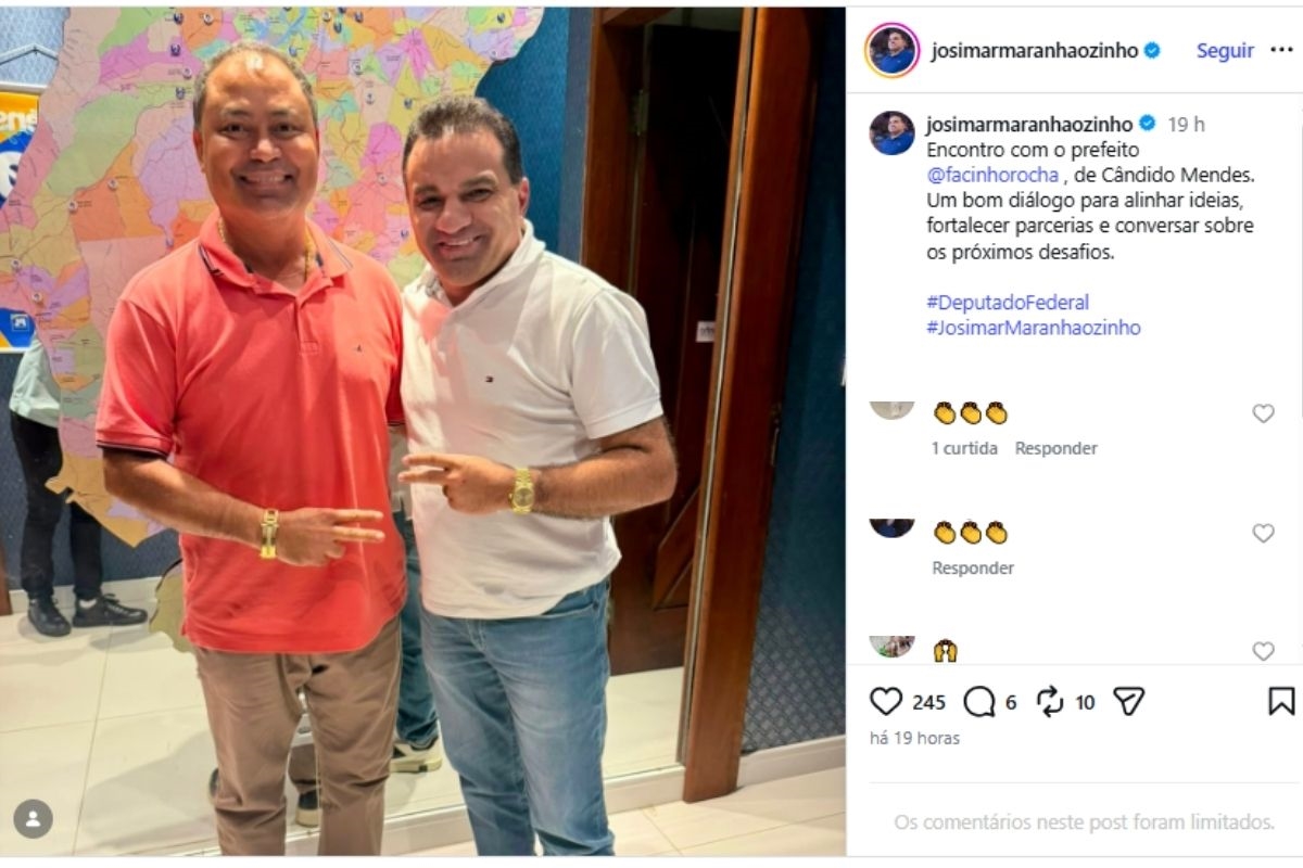 Josimar de Manhãozinho e prefeito de Cândido Mendes, município no Maranhão