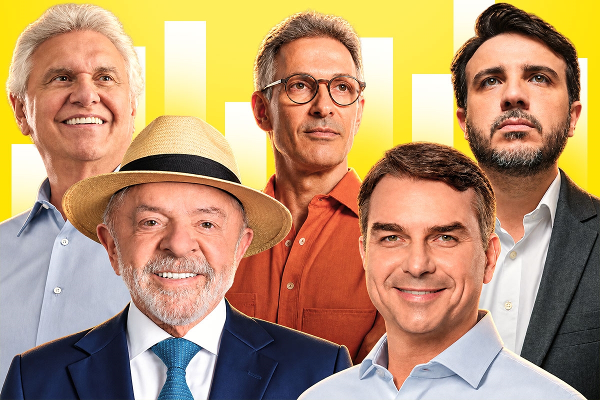 Datafolha: Lula tem 39% no 1º turno; Flávio, 33%; Caiado, 5%; Renan, 4%; Zema, 4%