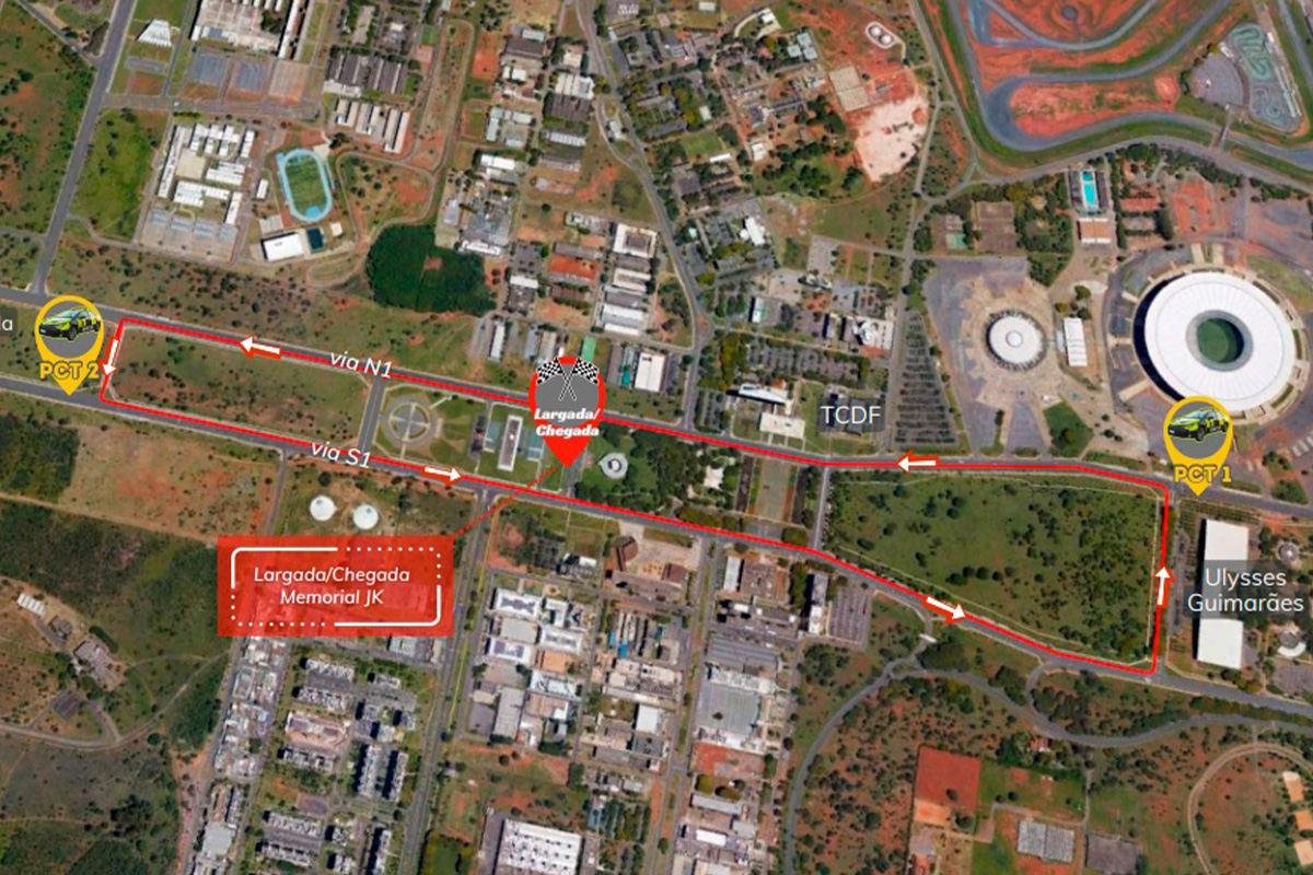 Mapa da corrida Pink Night