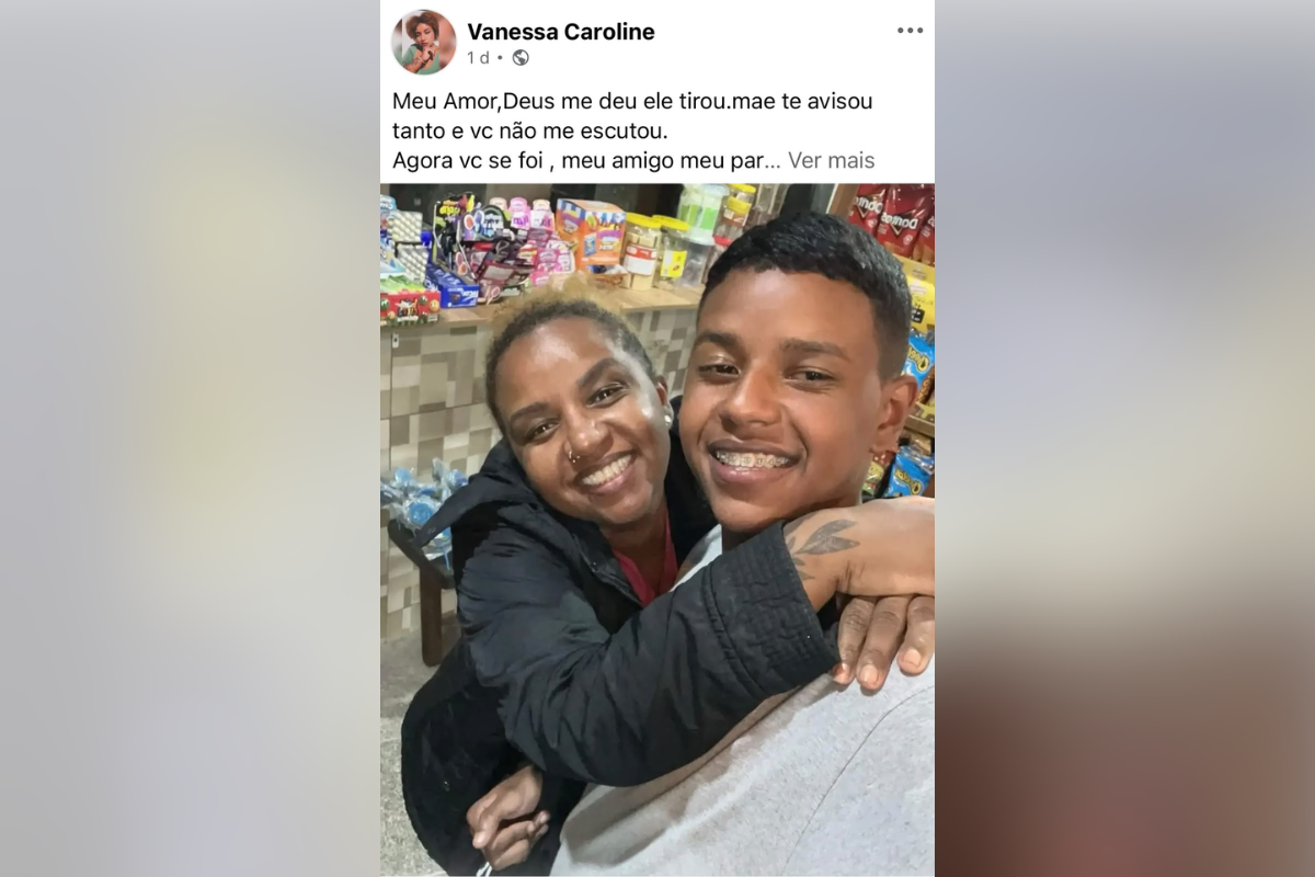 "Mãe te avisou": mulher lamenta morte de filho após roubar delegado