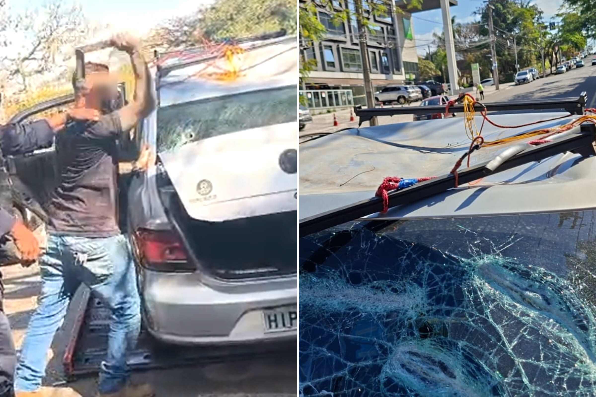 Motorista se revolta e danifica próprio carro durante fiscalização em Poços de Caldas