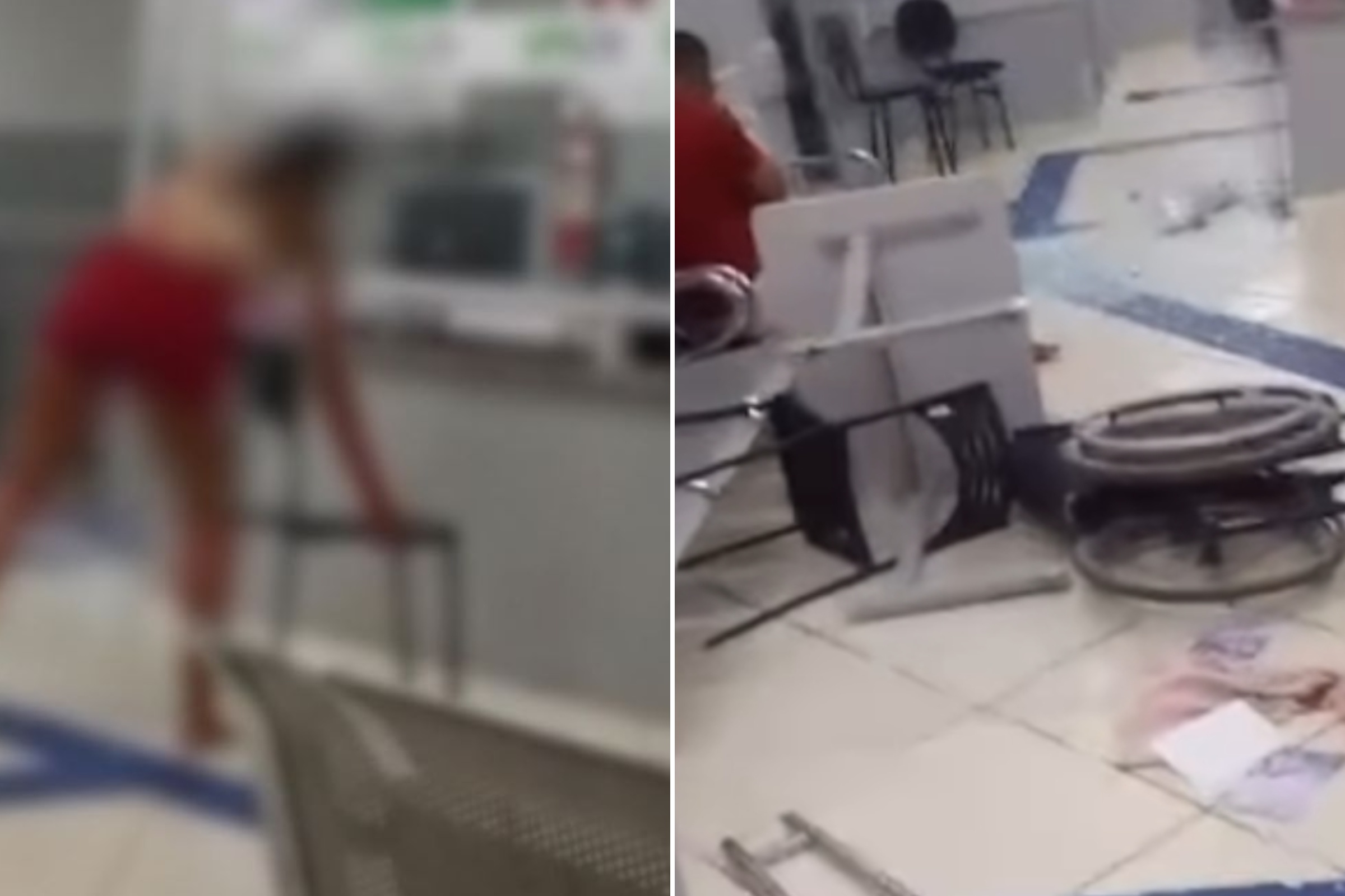 Em surto, mulher quebra porta de vidro e causa tumulto em UPA de MG - QTU Questões do Universo