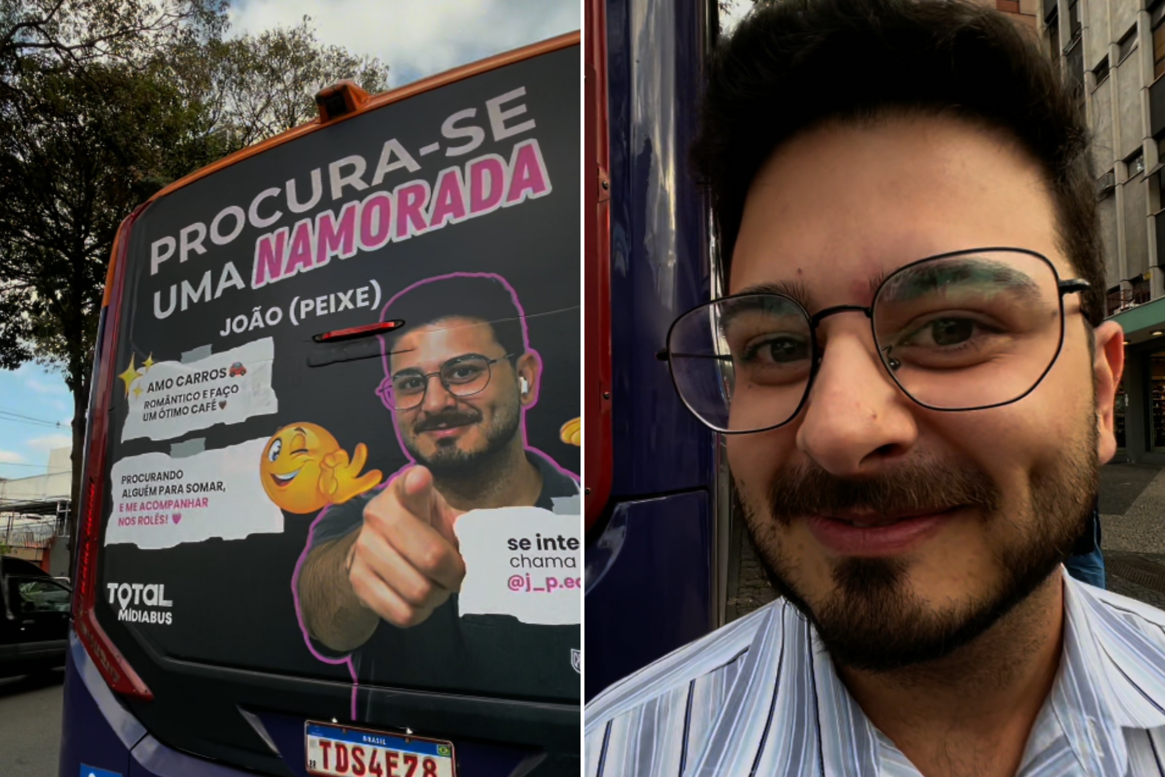 Solteiro, mineiro viraliza ao anunciar busca por amor em ônibus de BH - QTU Questões do Universo