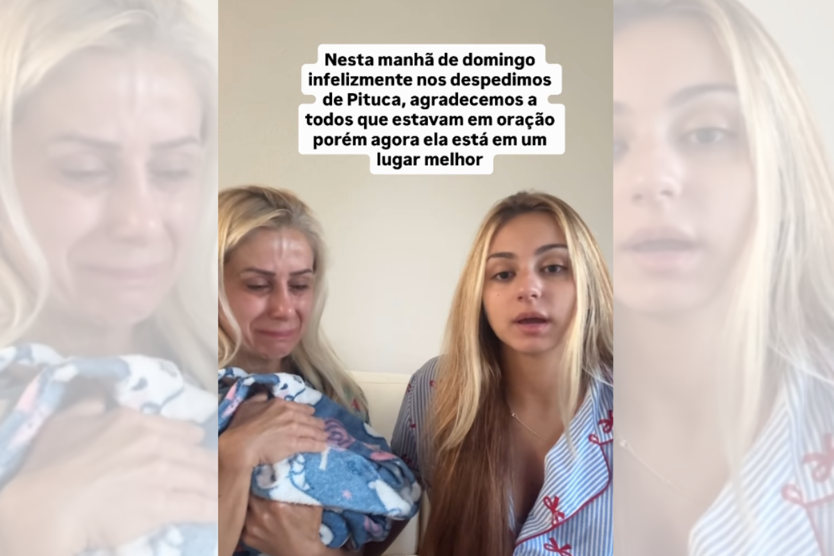 Amanda e Mayara contando sobre a morte de Pituca