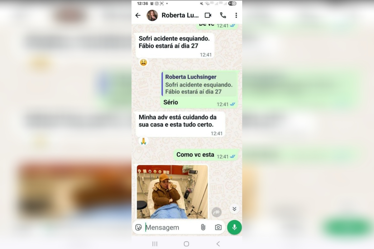Print de mensagem anexada ao processo