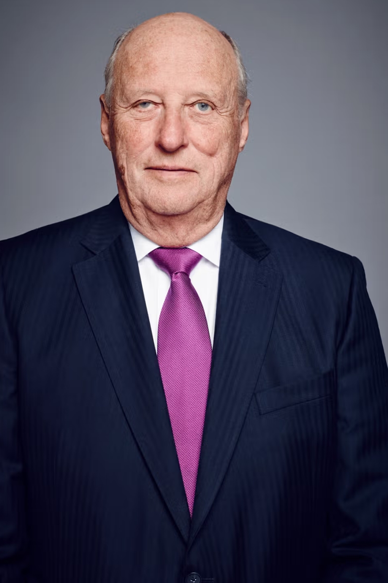 Foto colorida do rei Harald V da Noruega - Metrópoles