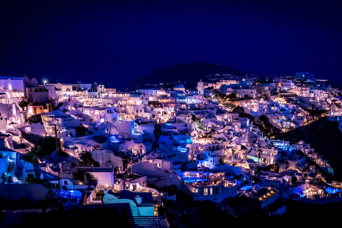 Santorini a noite