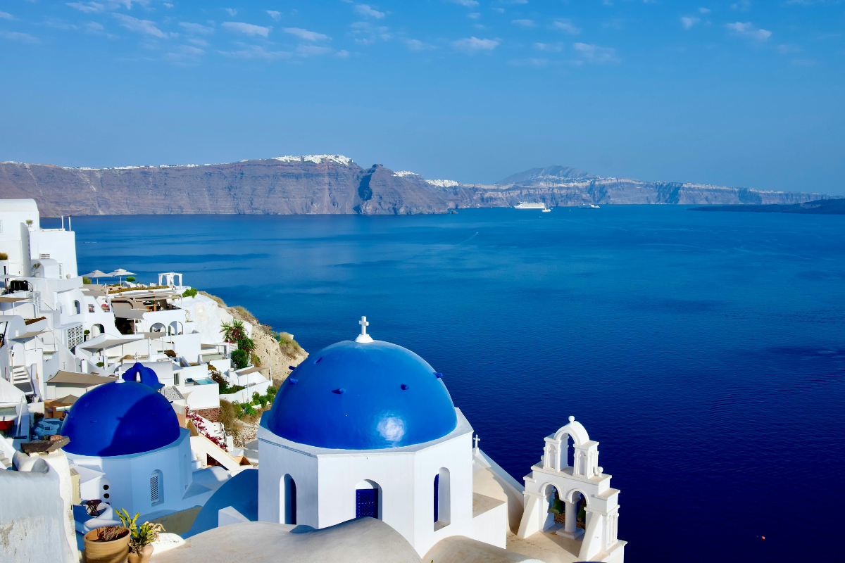Sophie Charlotte passa as férias em Santorini
