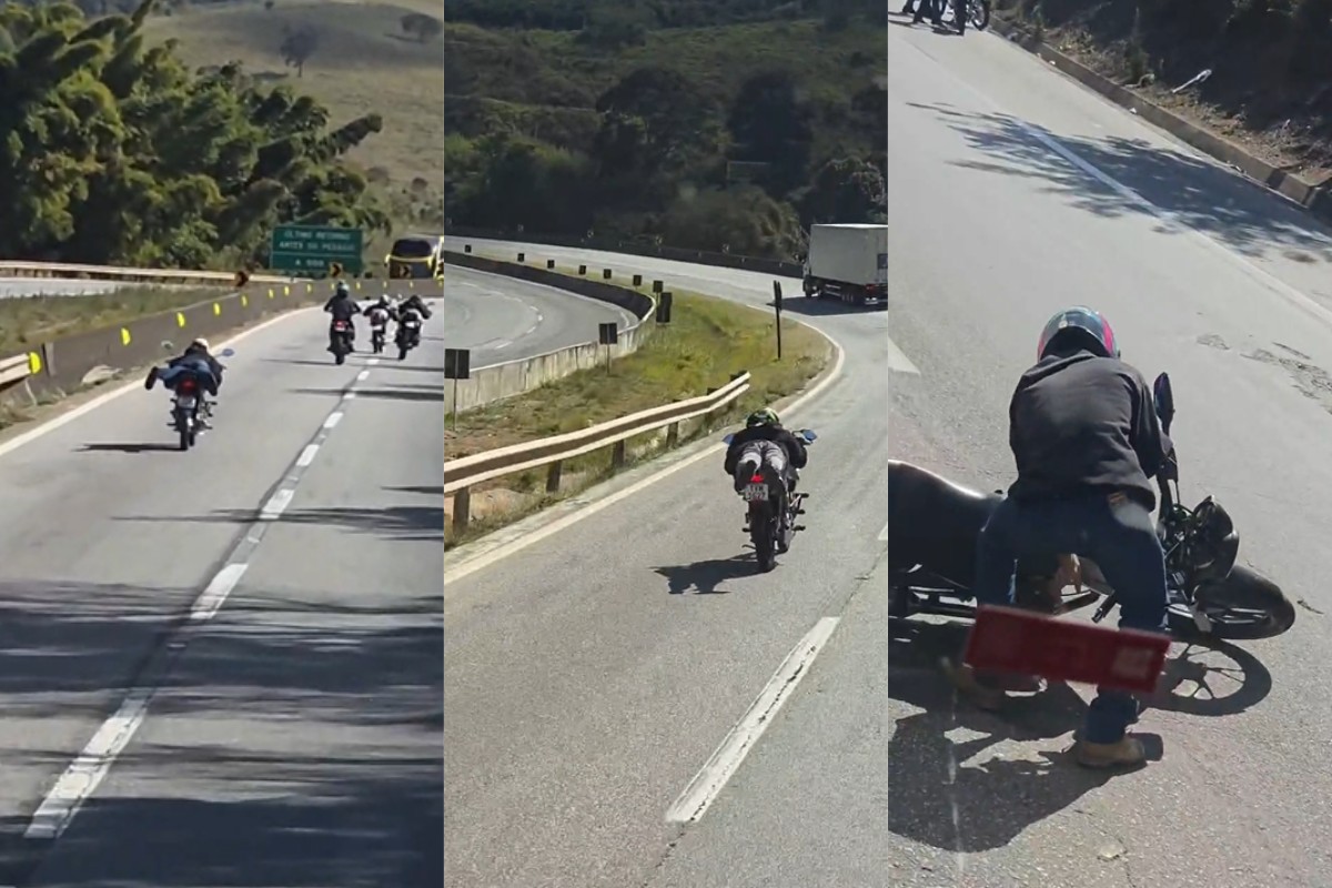 motociclistas manobra BR-381