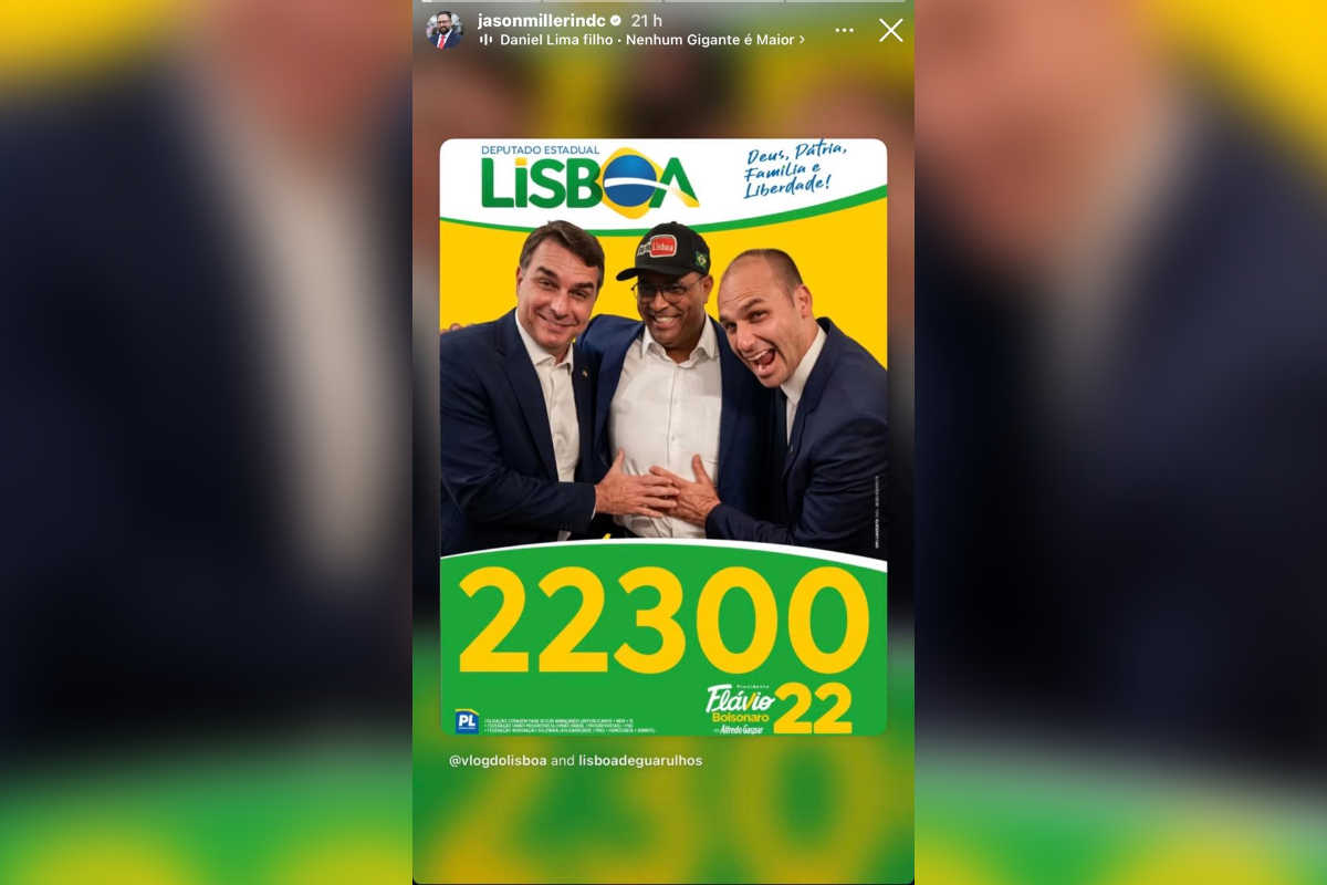 Aliado de Trump, Jason Miller declarou apoio à candidatura do criador do Vlog do Lisboa