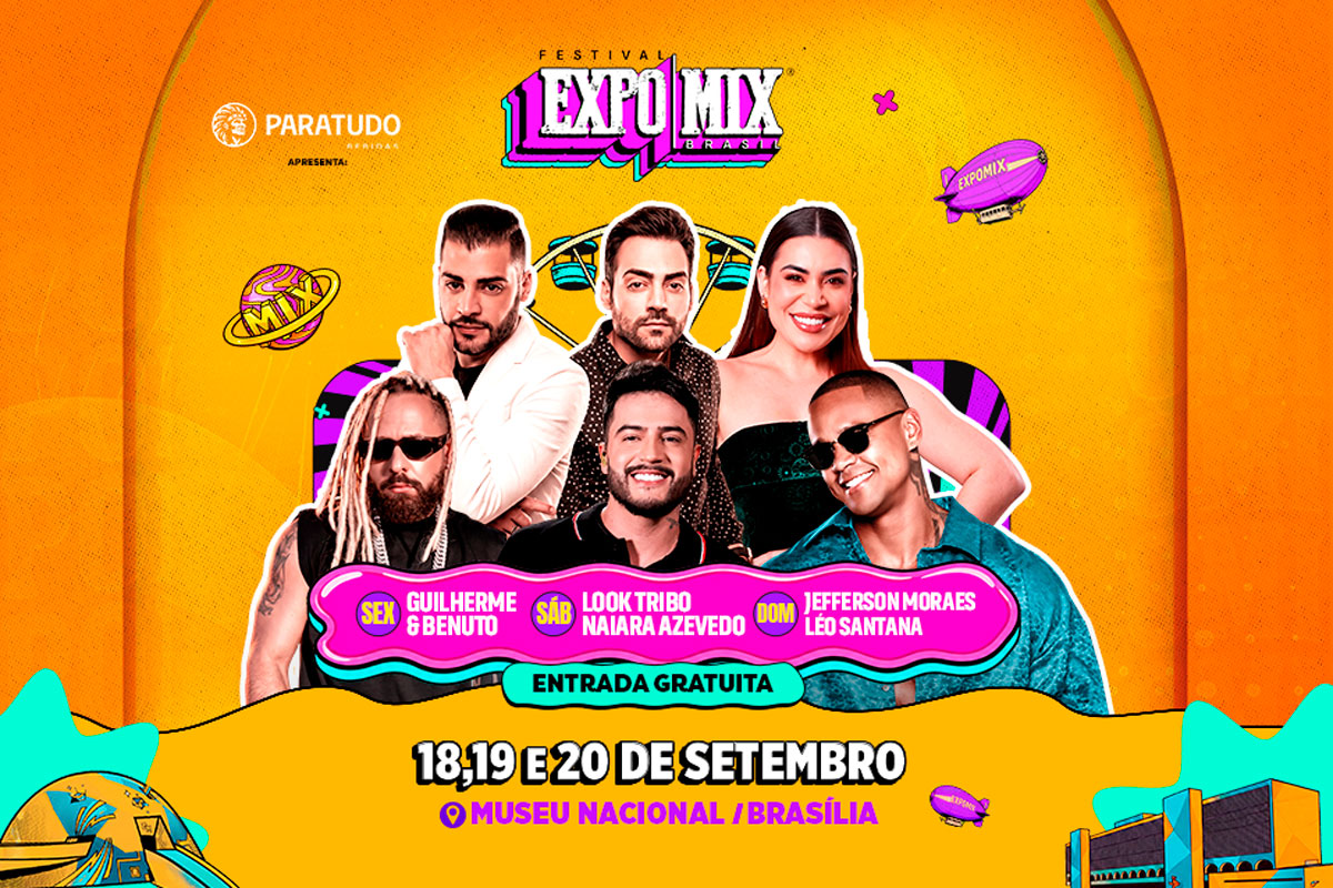 8ª edição do ExpoMix Brasil terá shows de Léo Santana e Naiara Azevedo