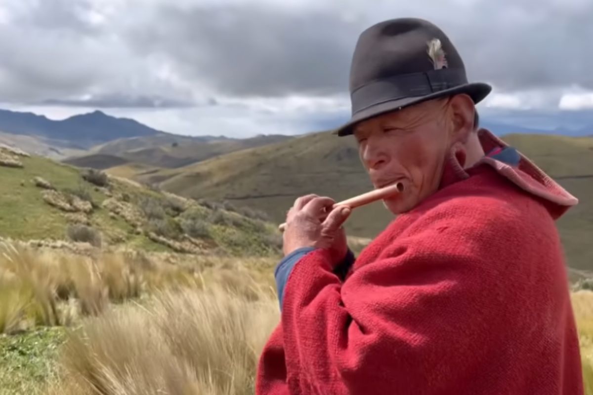 Idoso que mora na montanha