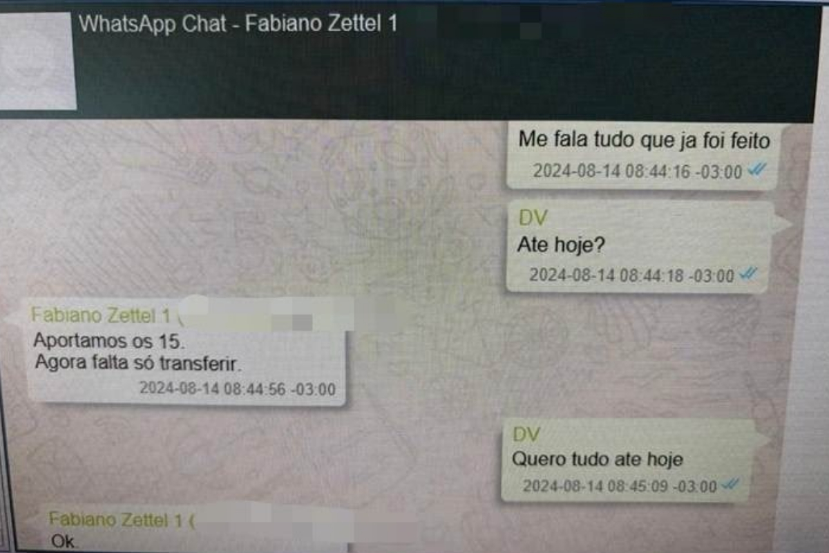 Imagem colorida,Aportamos os 15. Agora falta só transferir”; Vorcaro cobra “Quero tudo ate hoje”- Metrópoles