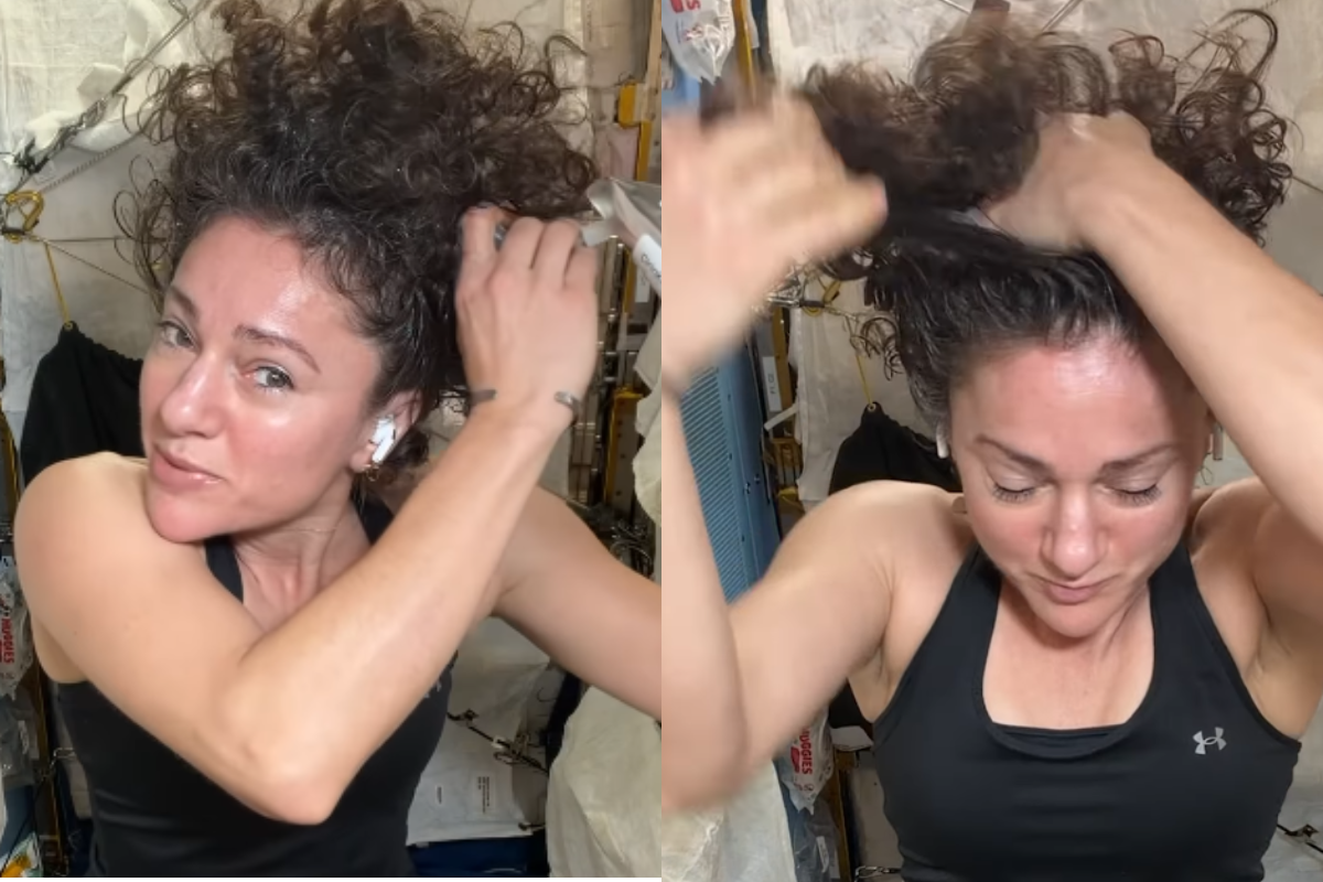 Astronauta da Nasa mostra como cuida do cabelo cacheado no espaço