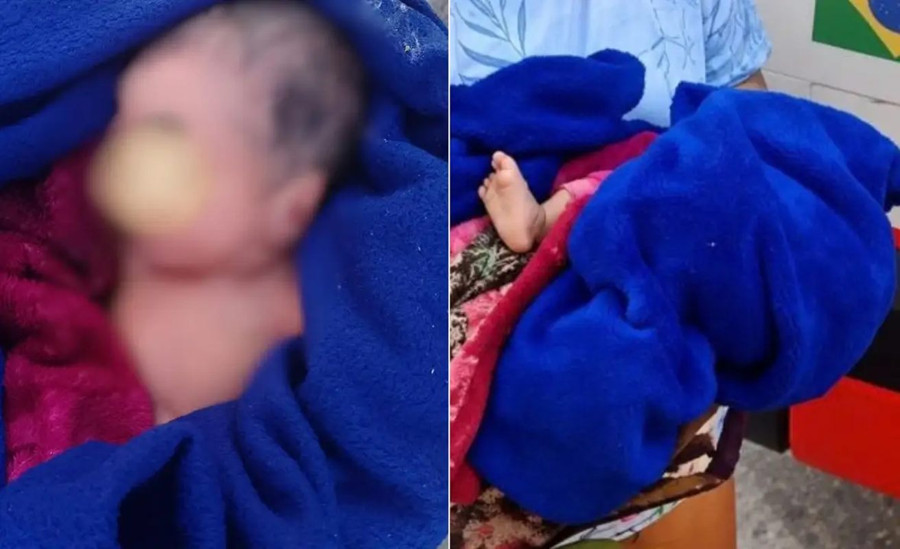 Bebê abandonado na porta de casa é resgatado após choro alertar vizinhos