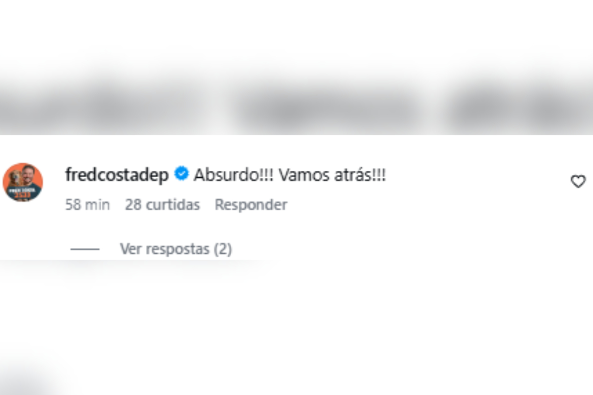 comentário Fred Costa cachorro morto Itaúna
