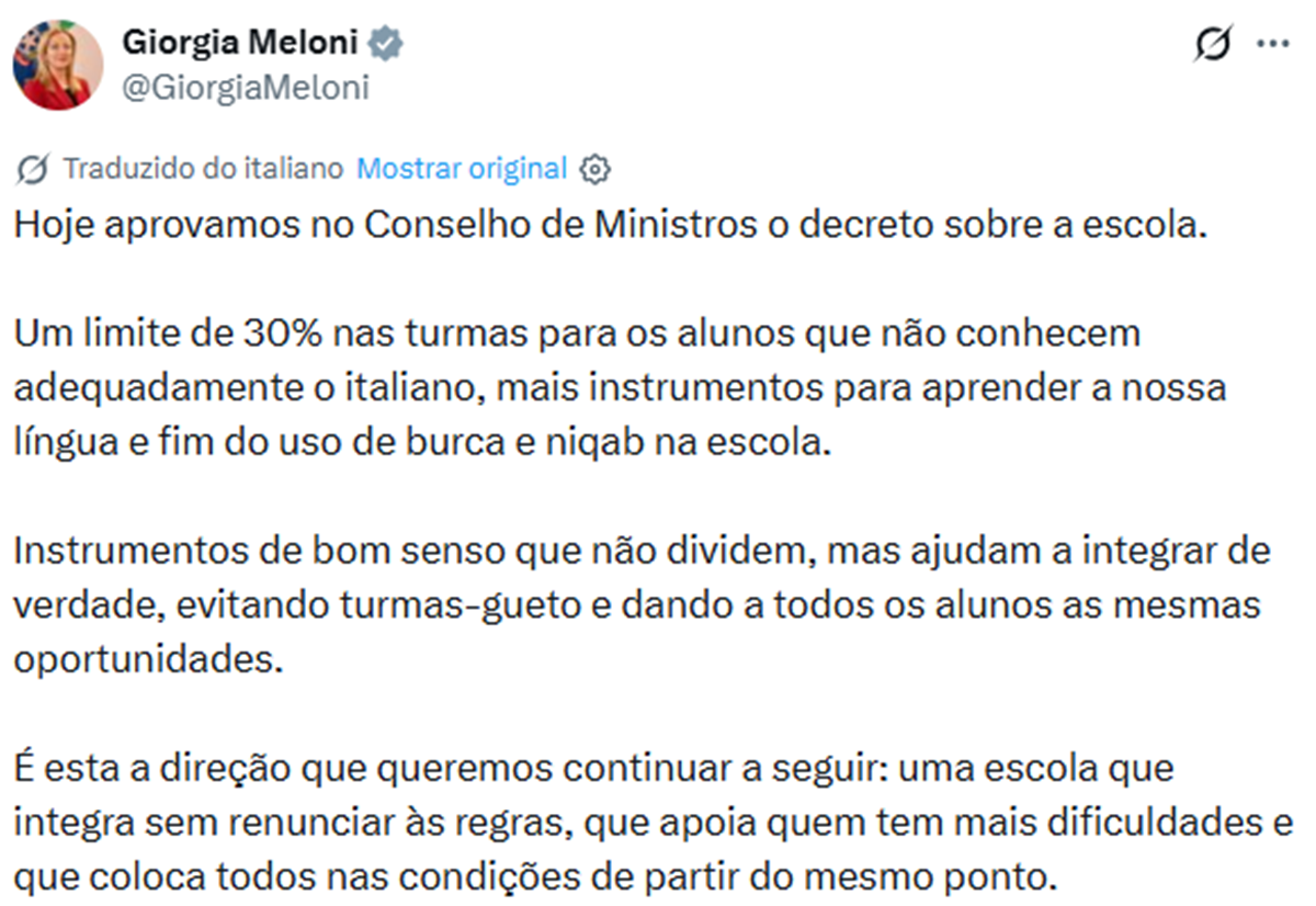 Giorgia Meloni - Metrópoles 
