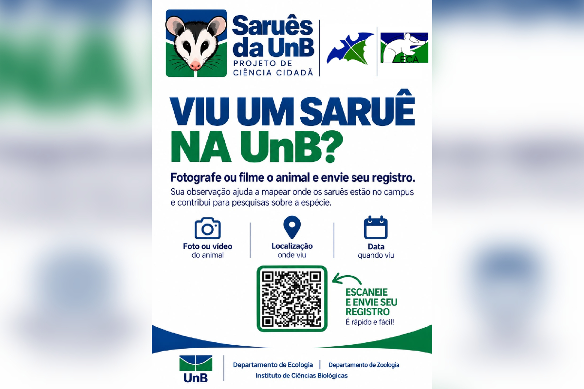 cartaz de divulgação do projeto Saruês na UnB. Metrópoles