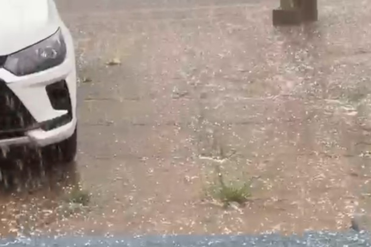 Chuva com queda de granizo é registrada em diferentes regiões do DF