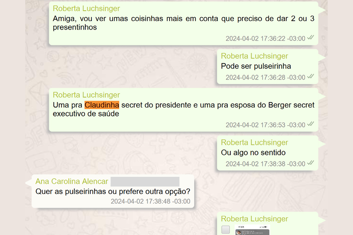 Mensagens de Roberta Luchsinger